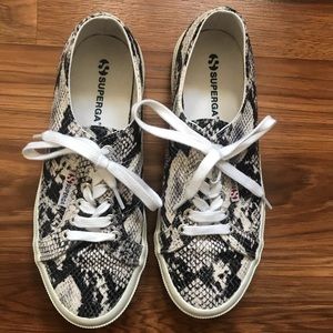 Superga snake print sneakers